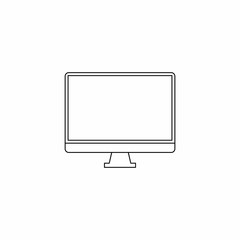 Wall Mural - computer monitor thin line icon