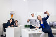 © Anna Kosolapova - Selfie time. Office workers taking selfies at work
