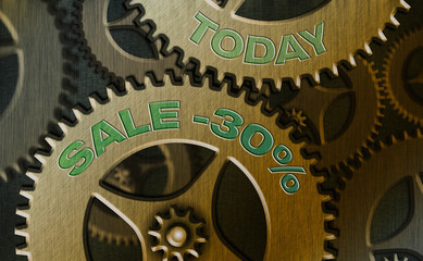 Wall Mural - Text sign showing Sale 30 Percent. Business photo showcasing A promo price of an item at 30 percent markdown