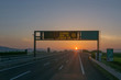 © DarwelShots - Travel restrictions due to COVID-19 coronavirus pandemic, highway information saying CLOSED DUE TO COVID-19