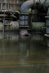 Abandoned industrial old factory area landschaftpark Duisburg nord high quality background prints