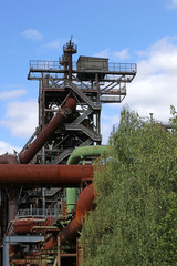 Abandoned industrial old factory area landschaftpark Duisburg nord high quality background prints