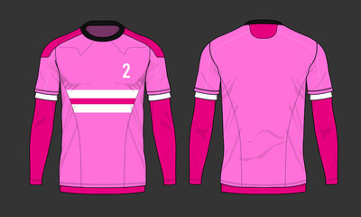 Football soccer jersey design template set vector