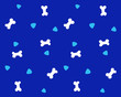 Cute repeating blue bone confetti pattern