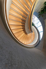 Poster - Modern spiral staircase. Contemporary architecture abstarct background