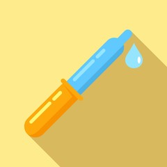 Canvas Print - Eye care pipette icon. Flat illustration of eye care pipette vector icon for web design