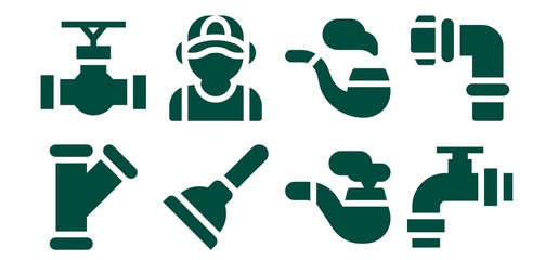 Wall Mural - sewerage icon set