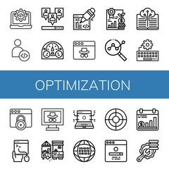 Sticker - optimization icon set