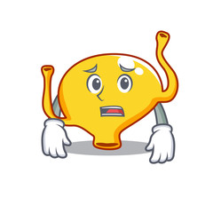 Sticker - Cartoon design style of bladder showing worried face