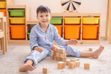 Poster - Little boy playing at home