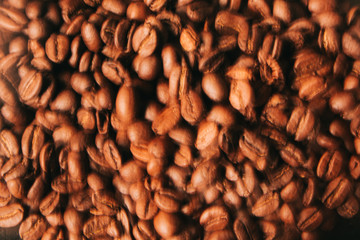 coffee beans, macro shot, background