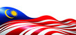 Vector Ilustration of Malaysia flag Design. Waving flag. Design for banner, poster, brochure and website.