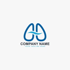 Breathe logo design vector. Lungs care clinic abstract logo symbol.