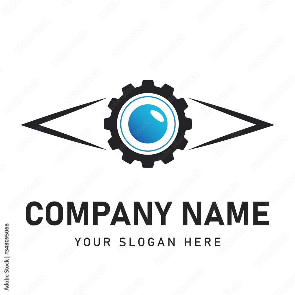 gear eye logo for company Stock Vector | Adobe Stock
