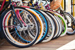 © Стефания Пипченко - color wheel and tire parts bike groups in summer sun in citi