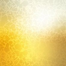 Yellow Floral Pattern On Blurred Background. Bright Transparent Texture.