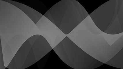 Wall Mural - abstract architecture background. white circular sound wave simple loop . 3d rendering circles patte