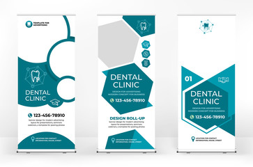 Wall Mural - Set of design advertising banners for dental clinics