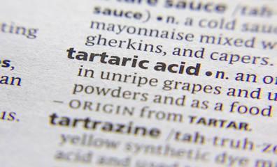 Tartaric acid word or phrase in a dictionary.