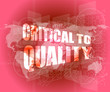 © fotoscool - critical to quality word on business digital screen