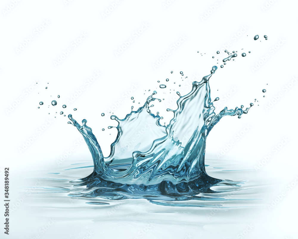 water liquid splash isolated on white background include clipping path ...