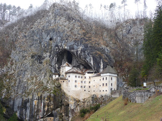 The Predjamski castle in Slovenia