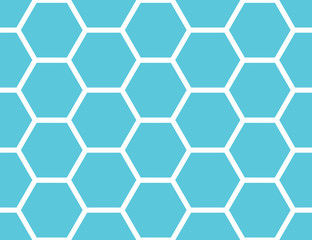 Seamless geometric pattern, texture or background vector in blue, white colors.