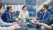 © Gorodenkoff - Group of Executives, Lawyers, Businesspeople and Investors Gather at the Table in Corporate Meeting Room to Discuss Business Opportunities, Company Growth Planning and Negotiation Strategy