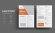 © DesignOriel - Case study template | Business case study layout with orange elements
