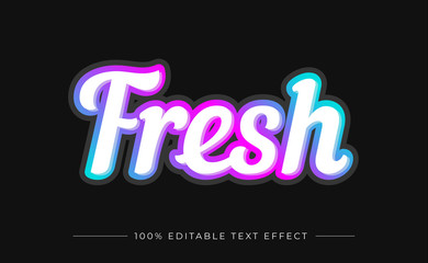 Modern editable creative text effect.Elegant text style 