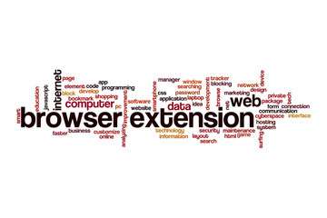 Poster - Browser extension word cloud concept