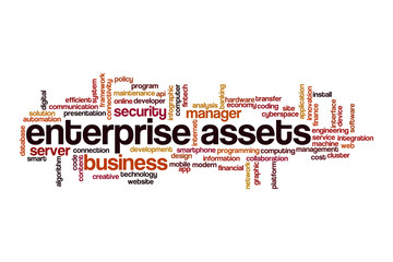 Wall Mural - enterprise assets word cloud concept