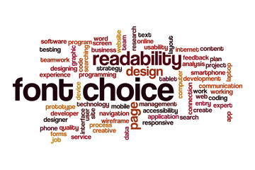 Wall Mural - font choice word cloud concept