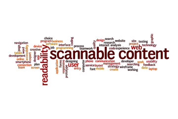 Wall Mural - scannable content word cloud concept