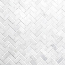 White Herringbone Marble Mosaic Wall Texture
