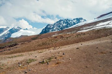 Wall Mural - distant snowy peaks