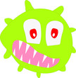 © fizke7 - Angry virus cartoon sketch. 2019-N kov cartoon character on a white background. Vector illustration with the name coronavirus .