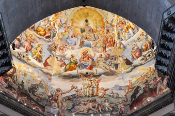 Wall Mural - Interior of Cathedral of Saint Mary of the Flower (Cattedrale di Santa Maria del Fiore) or Duomo di Firenze, Florence, Italy