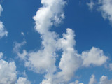 Fototapeta Niebo - white clouds in the blue sky