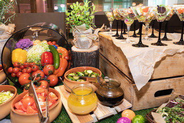 Food Buffet Catering Dining Eating Party Sharing Concept, Easter brunch buffet in a hotel or event