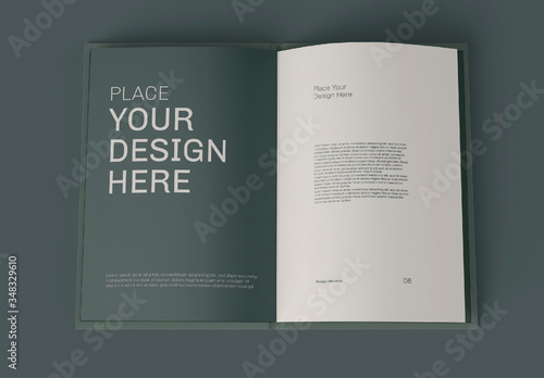 Download Open Hardcover Book Mockup Stock Template Adobe Stock