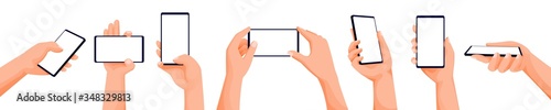 Fotografía Human hands using smartphone