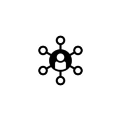 Affiliate icon vector in black solid flat design icon isolated on white background
