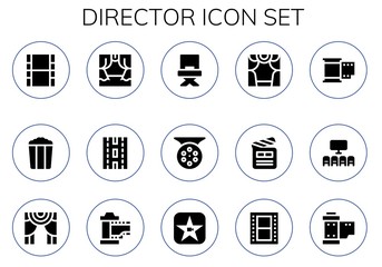 Poster - director icon set