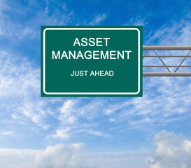 Poster - Green Road Sign to Asset Management