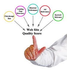 Wall Mural - elements of web site quality score