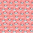 © saint_antonio - Cute Panda bear Seamless pattern. Cute Animals doodle, Hand drawn Cartoon Vector illustration