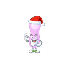 Wall Mural - Clostridium botulinum Santa cartoon design concept with ok finger