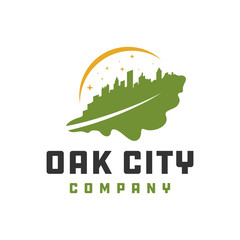 Wall Mural - oak leaf city logo