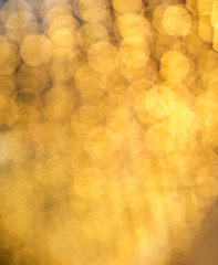 Golden bokeh from lanterns at night